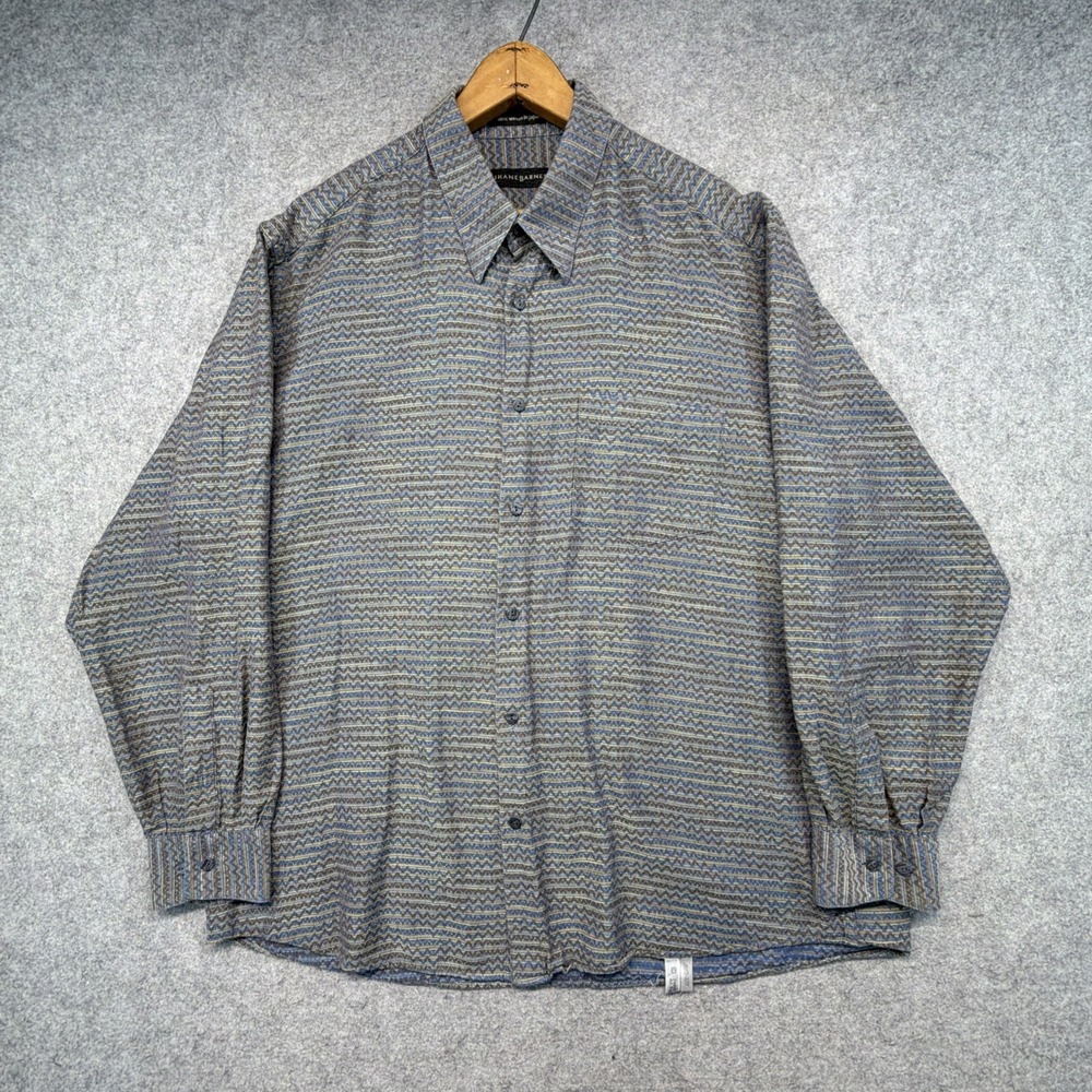 Vintage Jhane Barnes Mens XL Button Shirt Japanese Fabric Woven In Japan
